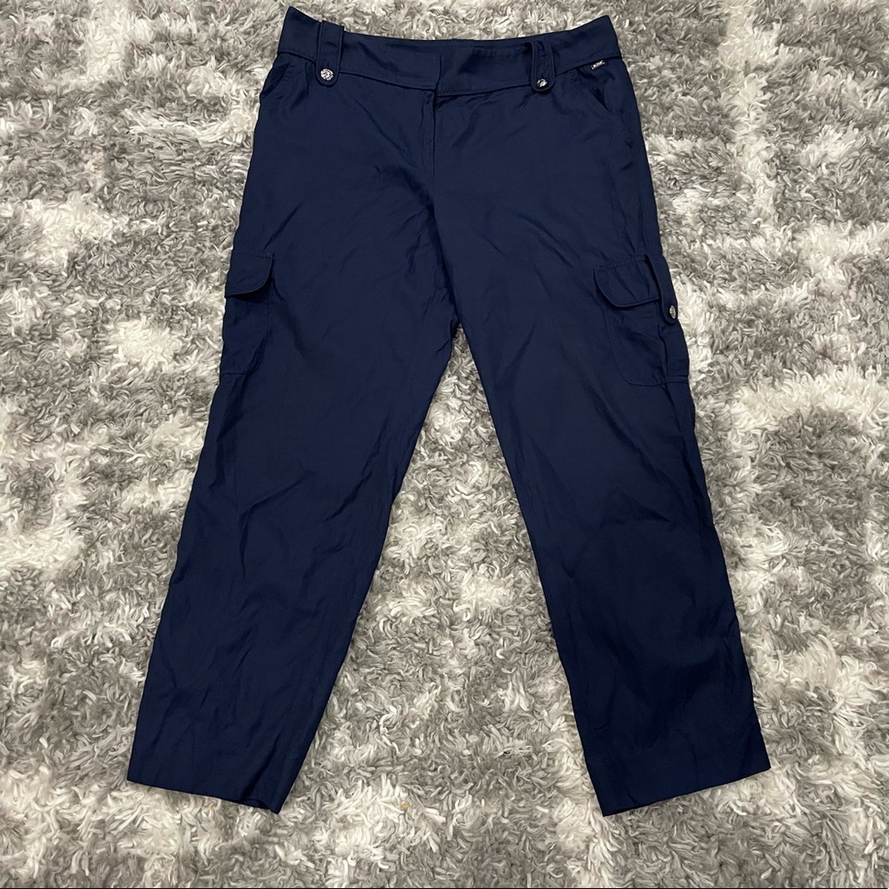St. John Yellow Label Navy Blue Trouser Pants Women’s 14